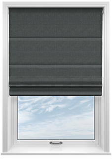 Melrose (Blackout), Lead Grey - Roman Blind
